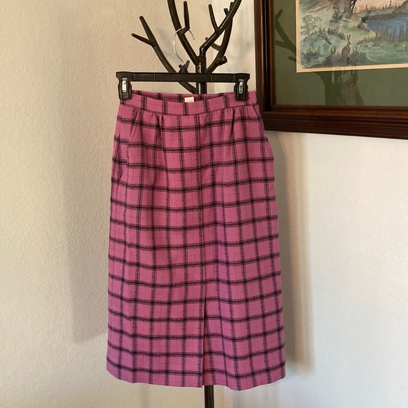 Adolph Schuman Dresses & Skirts - Adolph Schuman for Lilly Ann Vintage Wool Plaid Skirt Size S